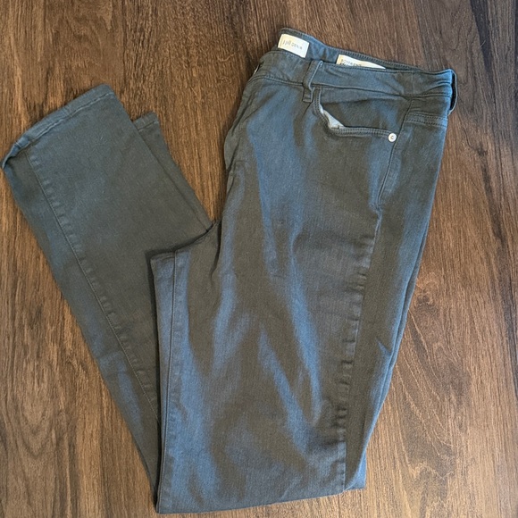 J. Jill Denim - J.Jill Denim Boyfriend Straight Leg Ankle Dark Olive Green Jeans Size 14